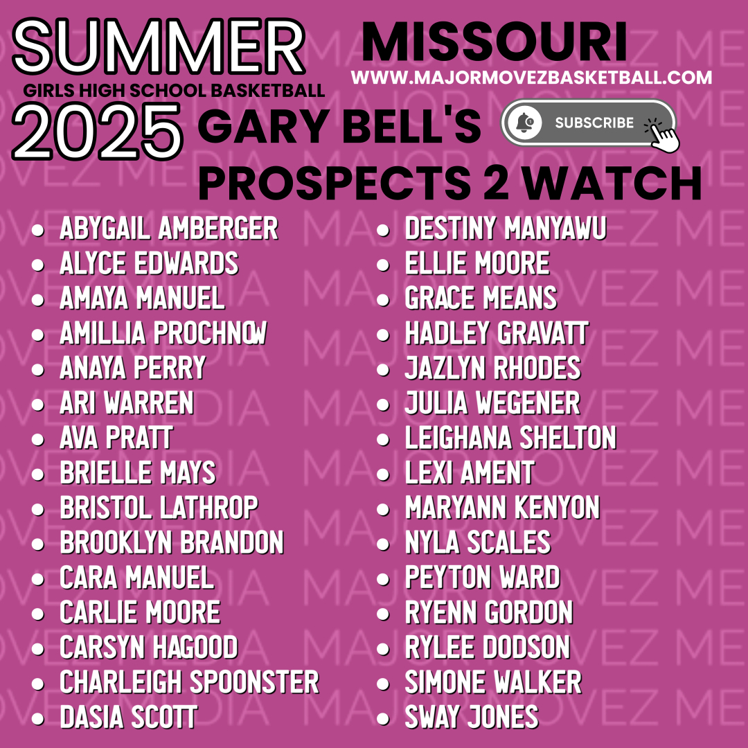 Major Movez Basketball Review #MMBR (@mmbr_coachgbell) on Twitter photo #MMBR Missouri Girls | Prospects 2 Watch🏀
<a href="/MajorMovezMedia/">Major Movez Media</a> <a href="/AbygailA_11/">Abygail Amberger</a> <a href="/AmentLexi/">Lexi Ament</a> <a href="/JuliaWegener22/">Julia Wegener</a> <a href="/AriWarren2027/">Ari Warren</a> <a href="/AmilliaP2027/">Amillia Prochnow</a> <a href="/BristolLathrop/">Bristol Lathrop</a> <a href="/MaryannKenyon55/">Maryann Kenyon</a> <a href="/jazlynrhodes/">Jazlyn Rhodes</a> <a href="/e11iemoore/">Ellie Moore</a> <a href="/GraceMeans24/">Grace Means</a> <a href="/hadley_gravatt/">Hadley Gravatt</a> <a href="/DestinyManyawu/">Destiny Manyawu</a> <a href="/dasiascott9/">dasia scott</a> <a href="/2027CarsynH/">Carsyn Hagood</a> #MMBR Missouri Girls | Prospects 2 Watch🏀
<a href="/MajorMovezMedia/">Major Movez Media</a> <a href="/AbygailA_11/">Abygail Amberger</a> <a href="/AmentLexi/">Lexi Ament</a> <a href="/JuliaWegener22/">Julia Wegener</a> <a href="/AriWarren2027/">Ari Warren</a> <a href="/AmilliaP2027/">Amillia Prochnow</a> <a href="/BristolLathrop/">Bristol Lathrop</a> <a href="/MaryannKenyon55/">Maryann Kenyon</a> <a href="/jazlynrhodes/">Jazlyn Rhodes</a> <a href="/e11iemoore/">Ellie Moore</a> <a href="/GraceMeans24/">Grace Means</a> <a href="/hadley_gravatt/">Hadley Gravatt</a> <a href="/DestinyManyawu/">Destiny Manyawu</a> <a href="/dasiascott9/">dasia scott</a> <a href="/2027CarsynH/">Carsyn Hagood</a>