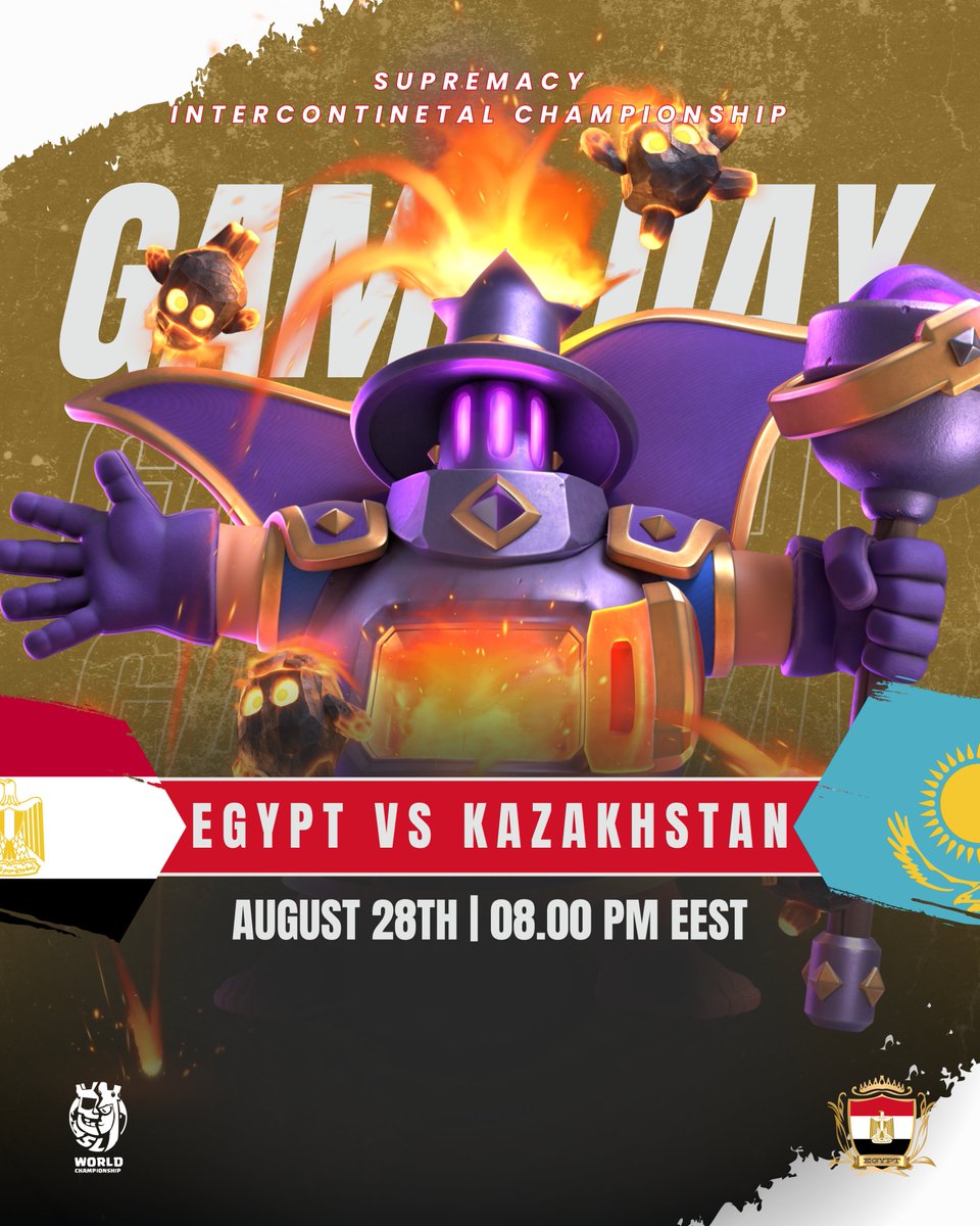 TeamEgyptGG's tweet image. ๐ @CR_Supremacy
๐ @CRKazakhstan 
๐ Today
๐ 08.00pm EET (๐ช๐ฌ)
PHARAOHS ARE BACK AGAIN!! ๐ฅ
#WeAreEgypt