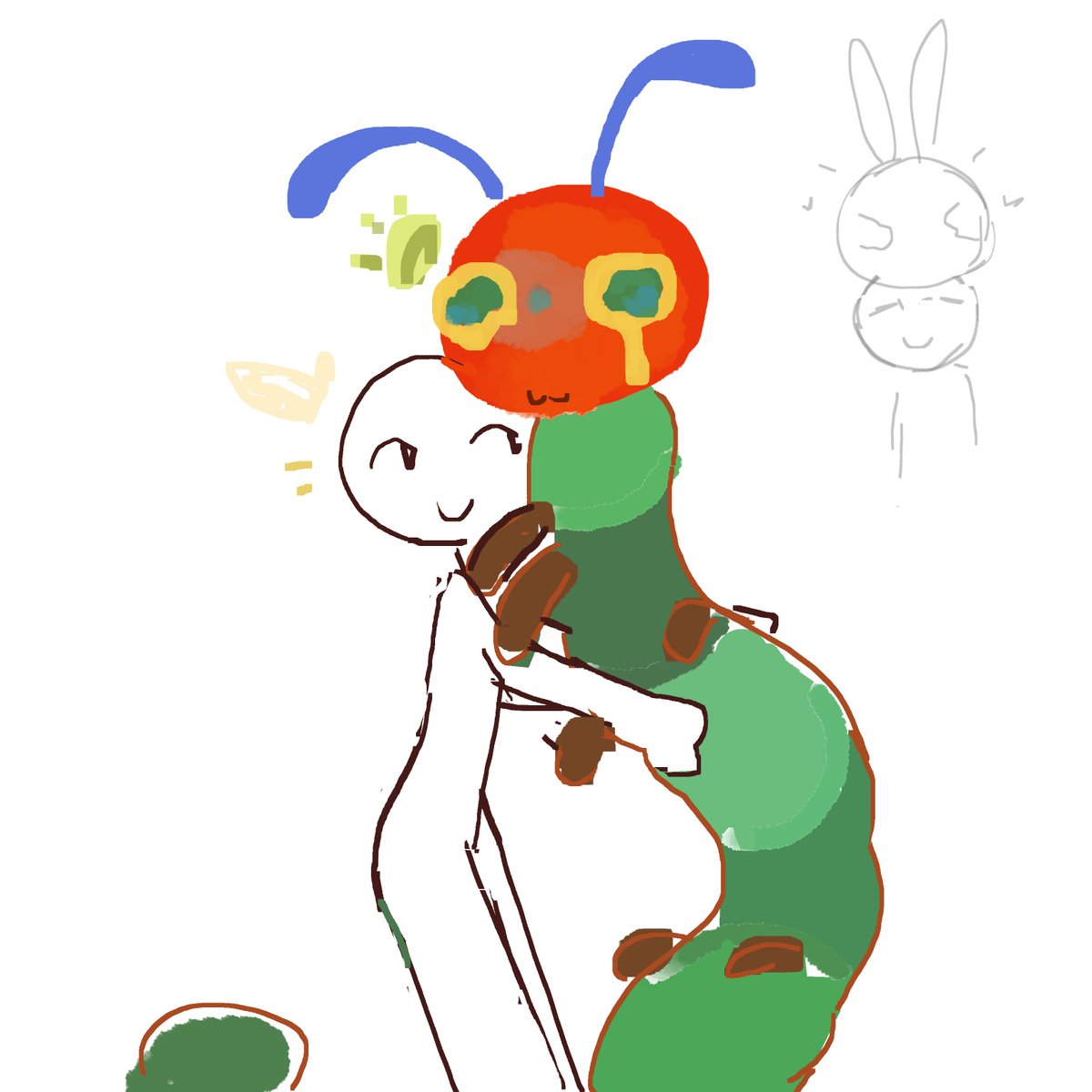 was a good day so i drew a hungry caterpiller