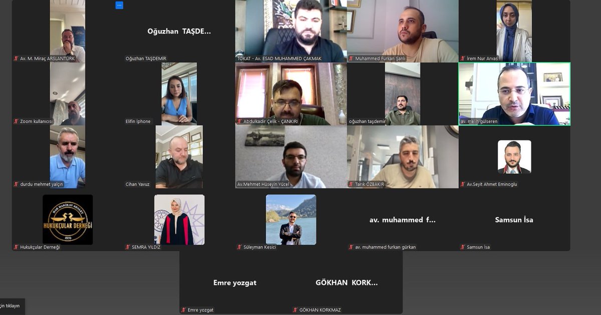 Hukukçular Derneği Teşkilat Komisyonu’nun organizasyonuyla, hukuk fakültesi bulunan illerdeki temsilcilerimizle çevrim içi toplantı gerçekleştirildi.

Genel Başkanımız Av. Mehmet Melih Gülseren ve yönetim kurulu üyelerinin katılımıyla gerçekleşen toplantıda; yeni dönem