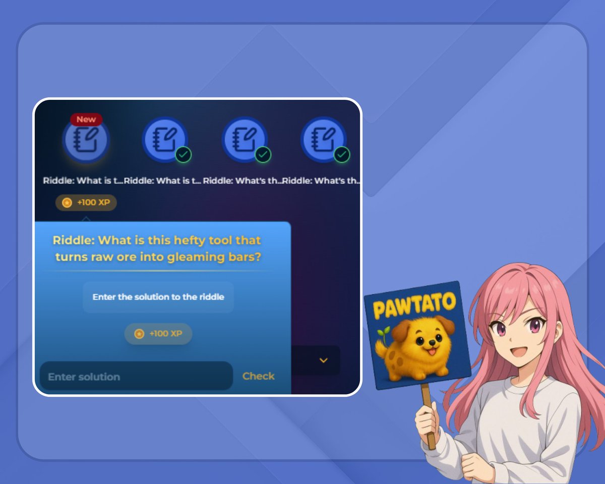 Riddle Quest <a href="/PawtatoFinance/">Pawtato Finance | Sui</a> ใหม่ค่ะ 

ตอบ: "Kiln"