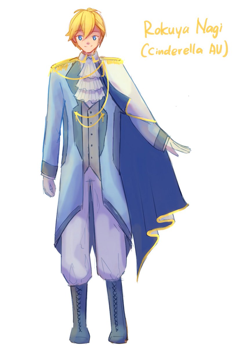 fuufukuro_'s tweet image. I finally came up with designs for my nagiriku cinderella au !!
