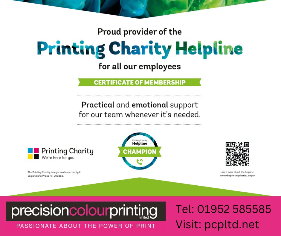We're thrilled to announce PCP's continuing partnership with The Printing Charity - the only charity created specifically for people in the print sector!

At PCP, we believe in taking care of our people.
For more information about PCP visit our website
#PrintingIndustry