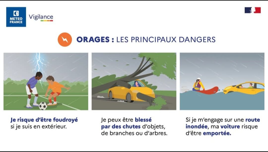 Prefet2B's tweet image. #Météo2B La Corse est placée en vigilance orange &quot;orages&quot; ce jeudi soir à compter de 18h00 avec une fin prévue à 22h00 à minima 
#MétéoFrance annonce des #orages pouvant donner de très fortes rafales de vent.
