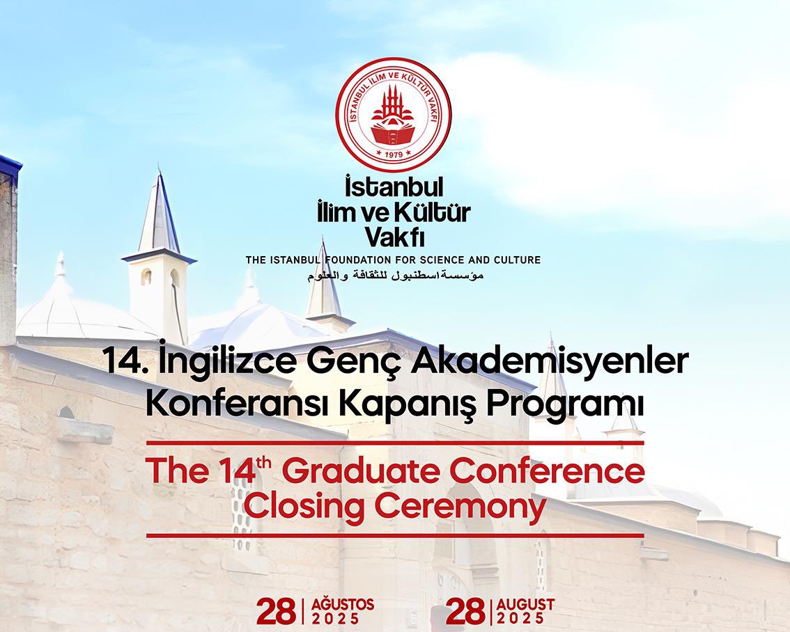 ￼ CANLI YAYINA DAVET 19:00￼

"14. Genç Akademisyenler Konferansı Kapanış Programı CANLI YAYIN"

Vakfımızın geleneksel hale gelen ve Risale-i Nur konusunda yürütülen akademik çalışmaları desteklemek amacıyla 14.'sünü düzenlediğimiz Genç Akademisyenler Konferansı Kapanış Programı