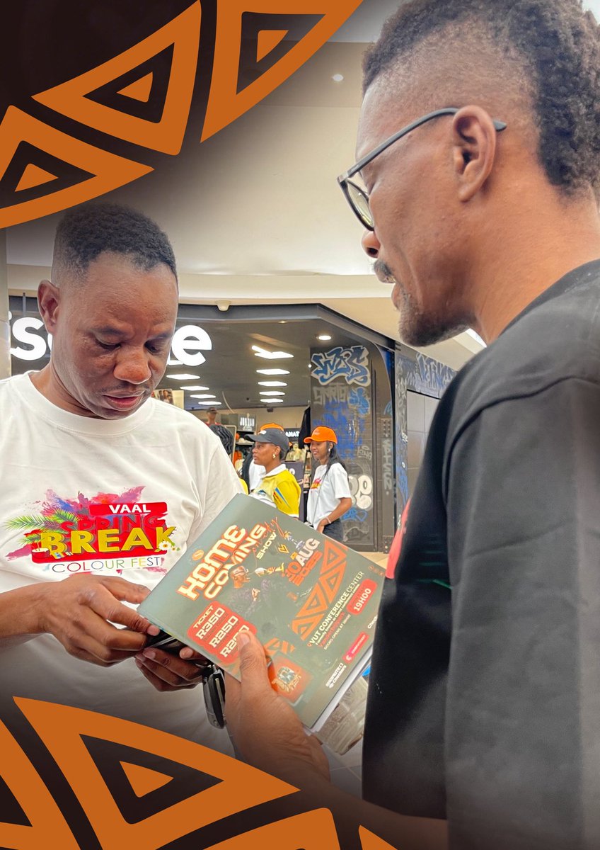 Don’t mind me I am here in the Vaal handing out flyers. Are you guys coming on Saturday?