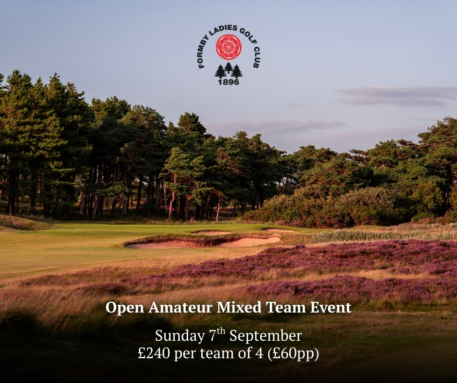 FormbyLadiesGC's tweet image. Next Sunday, 7th September, we host our annual Open Amateur Mixed Team Event.

Teams of four (two ladies and two gents) can enjoy weekend golf on our superb heathland-links course at excellent value.

Round up your team and enter here: bit.ly/45PSFdf