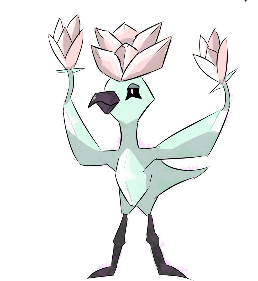 SpanRegion's tweet image. Flymingo the flamingo pokemon in the region mega evolves. 

Fairy/Flying &amp;gt; Fairy/Steel