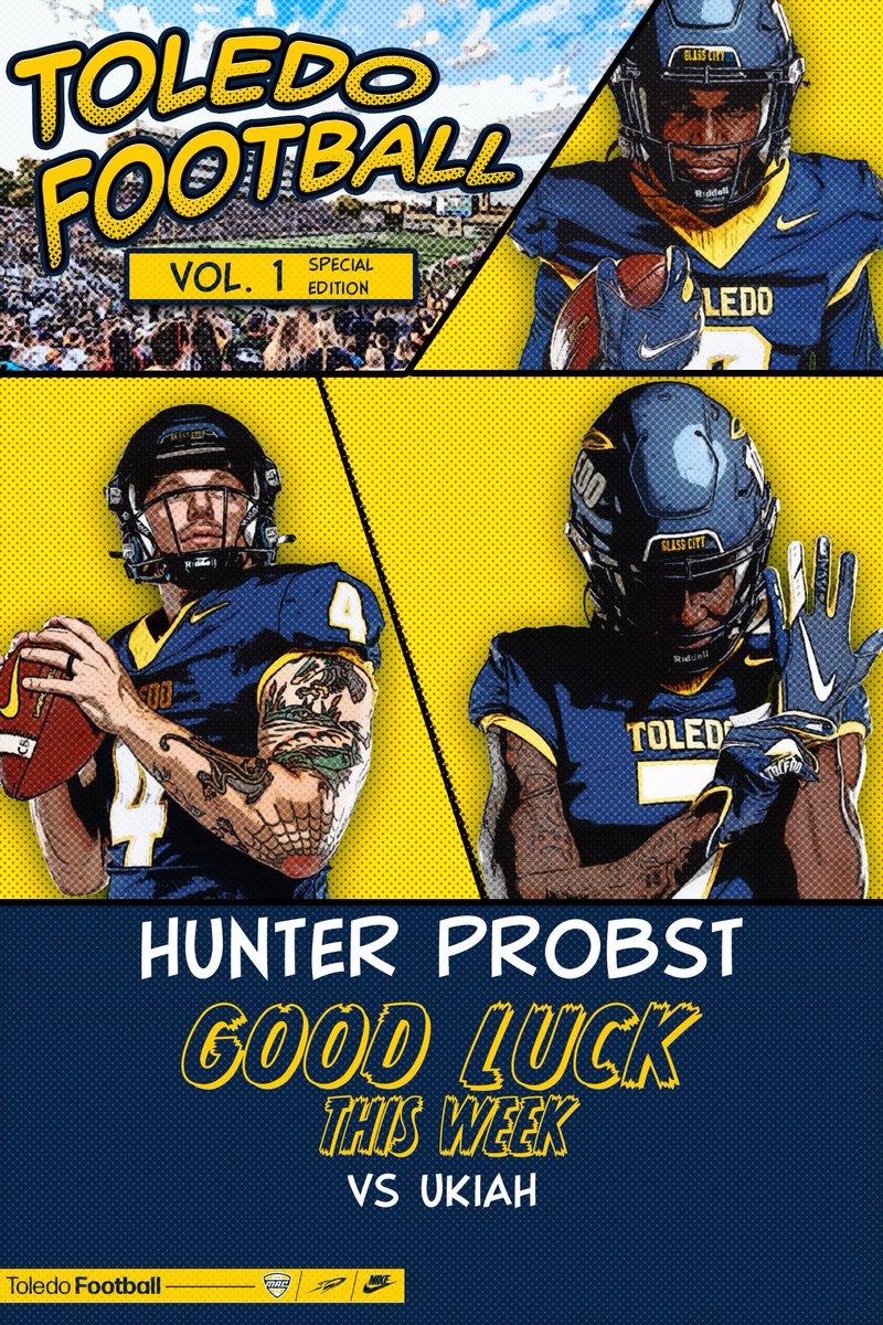 Hunter Probst (@hunterp2026) on Twitter photo Thank you <a href="/ToledoFB/">Toledo Football</a> <a href="/stantonweber/">Coach Stanton Weber</a> <a href="/AndrewFowler_/">Andrew Fowler</a> for the graphic! Dialed in and ready to go for game 1! Thank you <a href="/ToledoFB/">Toledo Football</a> <a href="/stantonweber/">Coach Stanton Weber</a> <a href="/AndrewFowler_/">Andrew Fowler</a> for the graphic! Dialed in and ready to go for game 1!