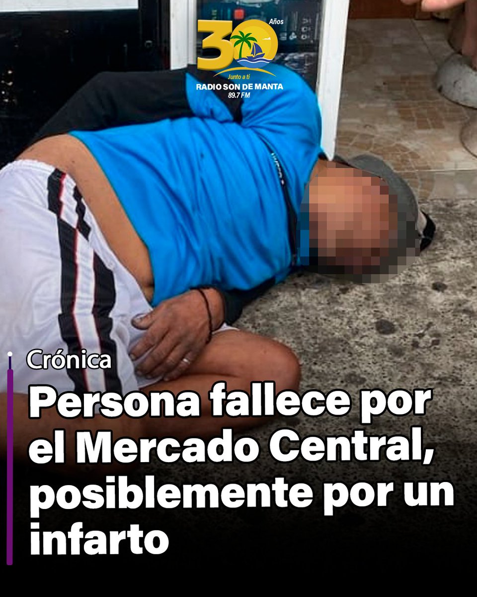 ¡No fue ataque armado! 

Una persona cayó tendido en el suelo, en la calle 12 y avenida 16, cerca del mercado central de Manta.

Según los primeros datos, al parecer al hombre le dio un infarto.

La víctima sería una persona extranjera.

Noticia en desarrollo...