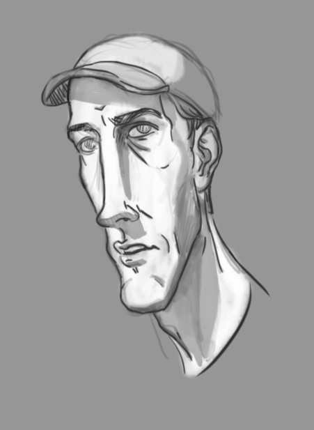 I should take a break from realism and just draw some cartoons. 
(An old sketch)