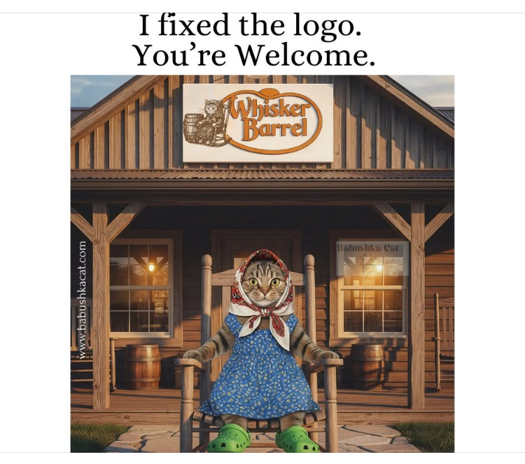 This is too funny. #CatsOfTwitter #CrackerBarrel