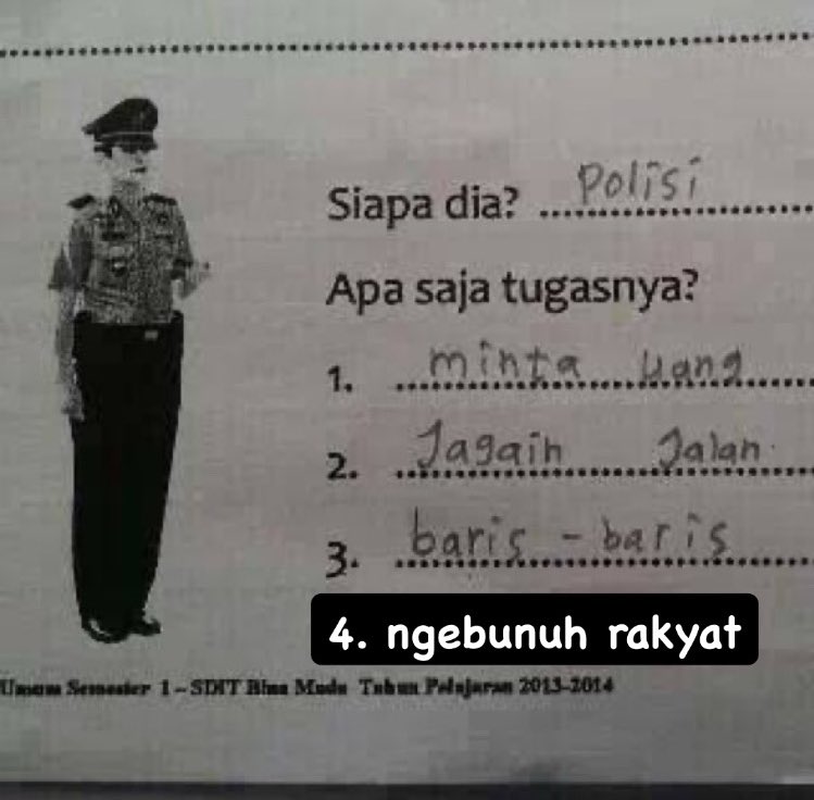 🥑 (@alpokatmentega) on Twitter photo duit pajak yg lo bayar dipake sama isilop buat ngebunuh rakyat sipil.
PEMBUNUH <a href="/DivHumas_Polri/">Divisi Humas Polri</a> <a href="/humaskorbrimob/">HUMAS KORPS BRIMOB POLRI</a> duit pajak yg lo bayar dipake sama isilop buat ngebunuh rakyat sipil.
PEMBUNUH <a href="/DivHumas_Polri/">Divisi Humas Polri</a> <a href="/humaskorbrimob/">HUMAS KORPS BRIMOB POLRI</a>