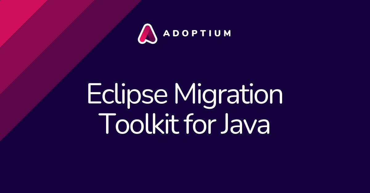 adoptium's tweet image. The Eclipse Migration Toolkit for #Java offers a toolkit that simplifies the migration of Java applications from previous versions of #OpenJDK, especially those deemed as Long Term Service (LTS) release versions. Learn more! 👀
#opensource hubs.la/Q030jDl30