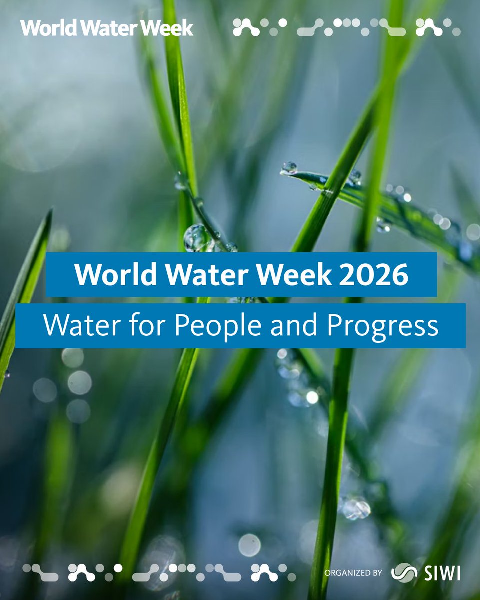 Big news! The theme for World Water Week 2026 is here: Water for People and Progress️ 💧 #WWWeek #2026