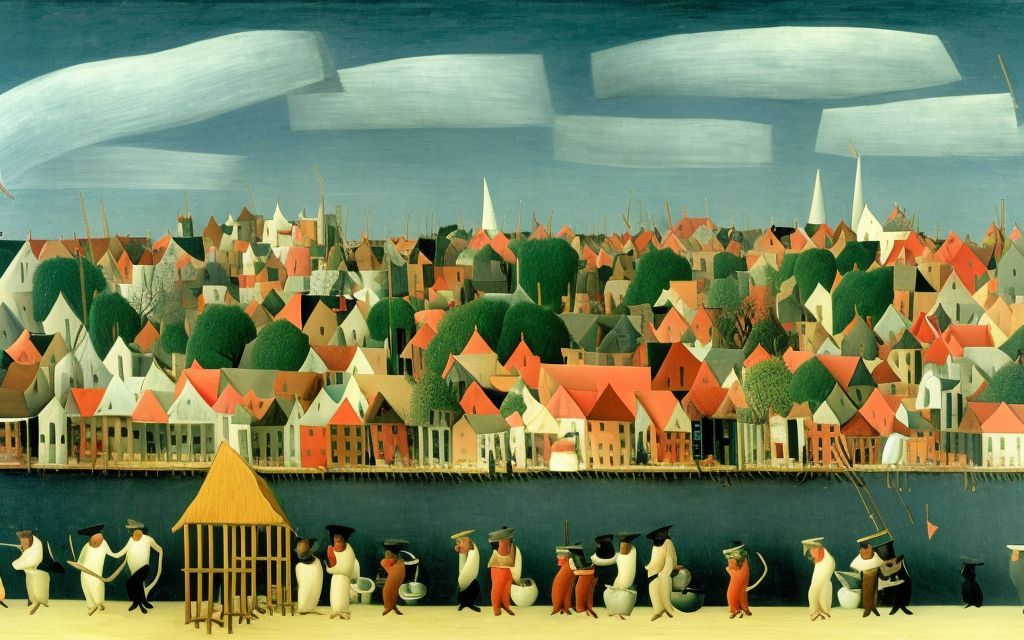 Zenobia : Invisible cities illustrated. Thin Cities. 2.
e-book amazon.co.uk/dp/B0CQ5MQW86
paperback amazon.co.uk/dp/B0CT4BXLSJ
The city of Zenobia, which has this remarkable feature: although located on dry ground, it rises on very high stilts.
citiesbycalvino.info