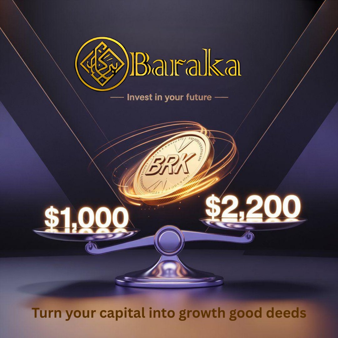 CoinBaraka's tweet photo. 🌟 Why choose BARAKA?
Because $1,000 today = $2,200 tomorrow 💡
Turn your capital into growth + good deeds.
#BarakaCoin #BRK #IslamicFinance
Join:  https://t.co/GdXKA7nthk
follow: @CoinBaraka https://t.co/IW1GWw1D9g