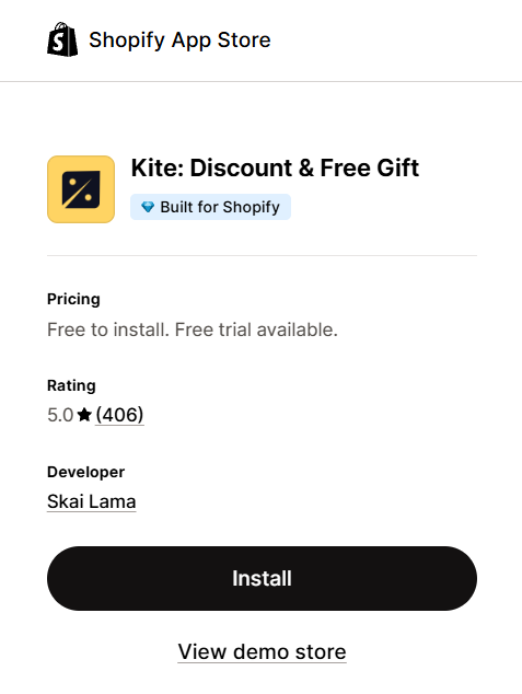 Kite: Discount & Free Gift tweet media
