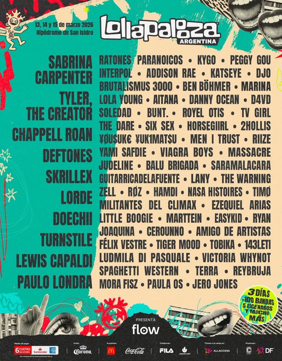 AITANA IN TOUR (@aitanaintour) on Twitter photo ¡PRIMERA FECHA #CuartoAzulWorldTour! Aitana actuará en el festival <a href="/lollapaloozaar/">Lollapalooza Argentina</a> en marzo de 2026 ¡Que ganas de verla por allí!🦋 ¡PRIMERA FECHA #CuartoAzulWorldTour! Aitana actuará en el festival <a href="/lollapaloozaar/">Lollapalooza Argentina</a> en marzo de 2026 ¡Que ganas de verla por allí!🦋