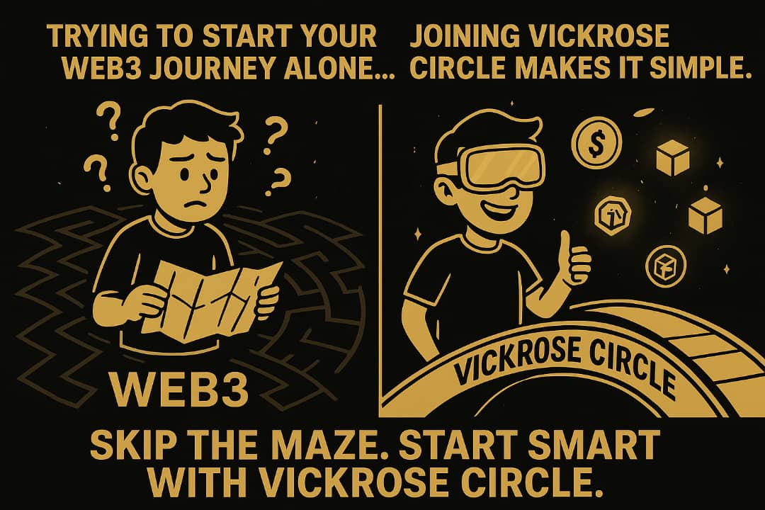 Tired of Web3 confusion?
Do not worry, you're not alone!

There's a smarter way in! 
VickRose Circle ⭕ makes it simple. 

No stress!
Just progress! 

Start Smart today!👇🏻

✅ Follow: <a href="/VickRoseCircle/">VickRose Circle ⭕️</a>
✅ Follow: <a href="/vickroscryptos/">Vick Rose</a>
✅ Join the Discord: https: discord.gg/JdfXqPAN