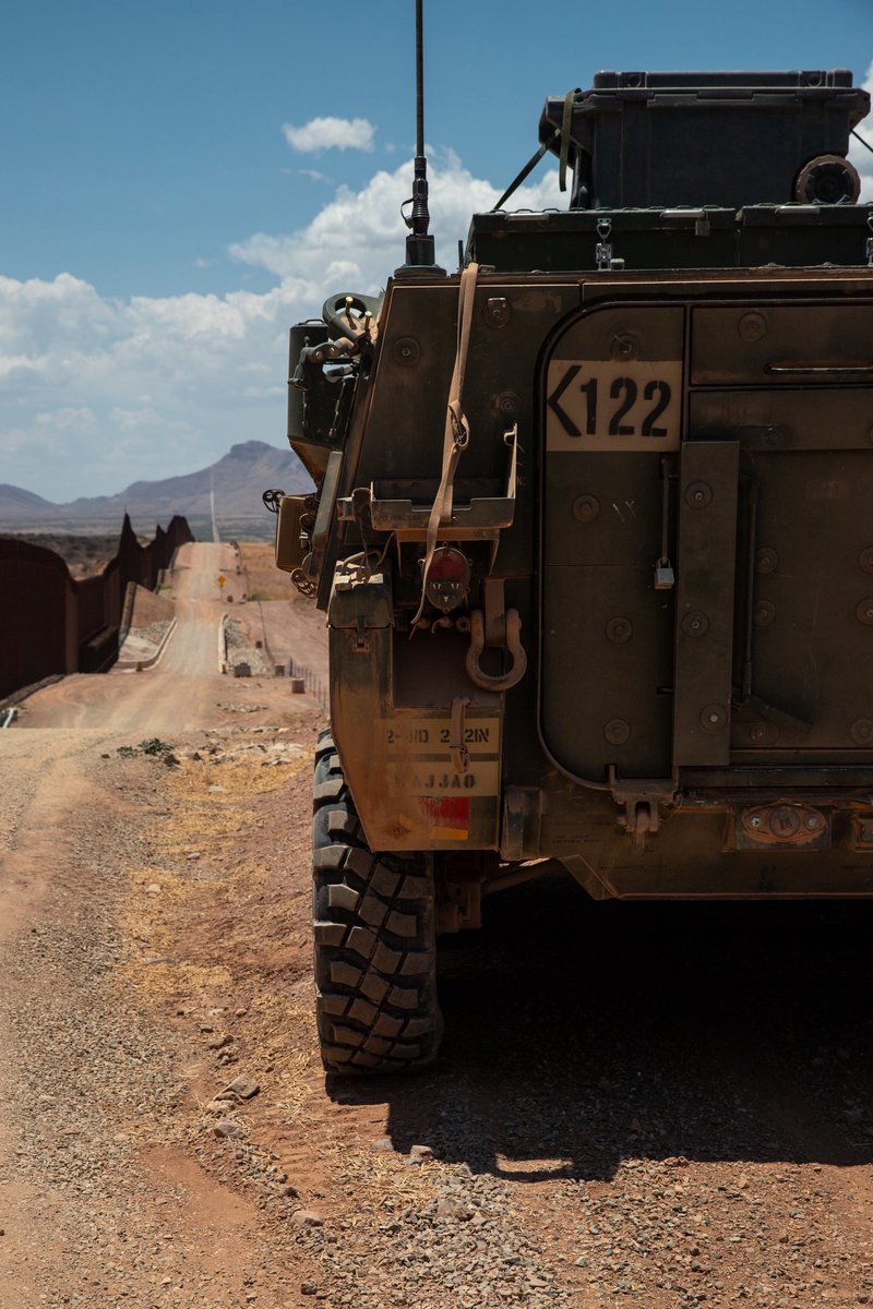 DOWResponse's tweet image. For decades, our military defended other nations’ borders while our own was left wide open. NOT ANYMORE.

ON DAY ONE, President Trump declared a national emergency at the southern border, and the Department of Defense has RESPONDED…