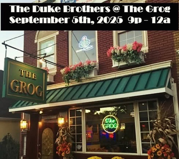 AndrewGeigert's tweet image. Hey! Fall is upon us so that means The Duke Brothers are ramping back up! Join us at @thegroggrill in Bryn Mawr Friday September 5th, 2025! Set times: 9p - 12a. No cover charge. The Grog is a great neighborhood pub for food, drinks and rock &amp;amp; roll!