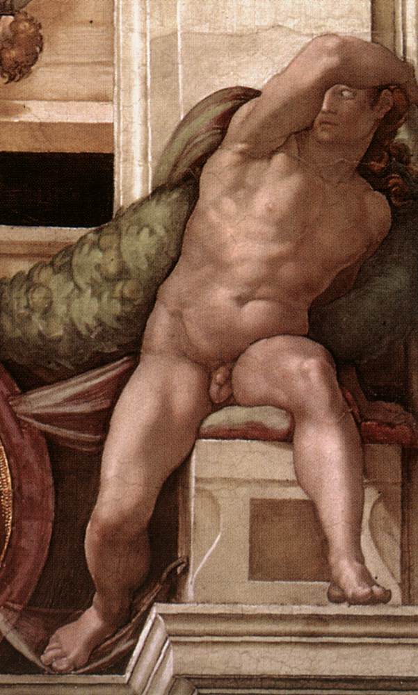 Michelangelo (@fanmichelangelo) on Twitter photo Ignudo #artbots #michelangelo Ignudo #artbots #michelangelo