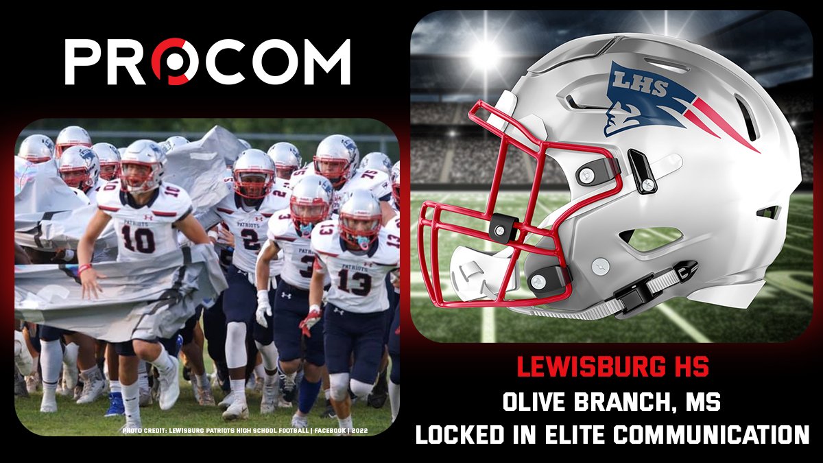 Big welcome to <a href="/LHSPatsFB/">Lewisburg Football</a>, the newest addition to the #ProCom family! We’re proud to be your headset provider. Here’s to a strong season! #GoPatriots

#CommunicateLikeAPRO #CoachingSolutions
