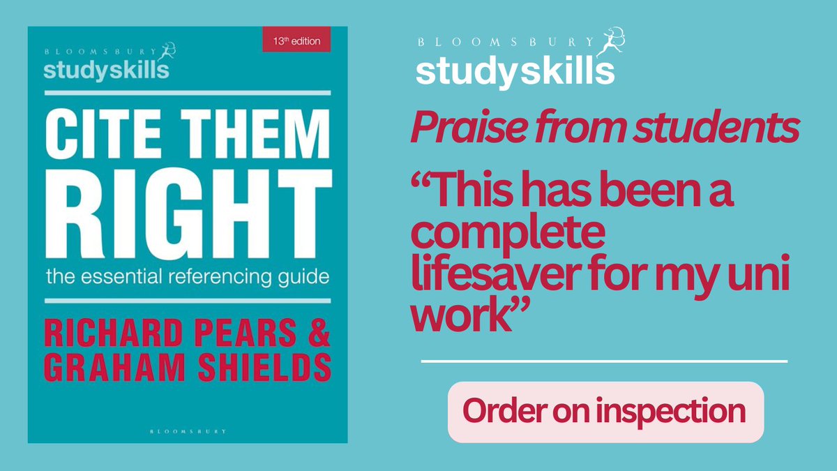 Term starts soon, give students a helping hand with Cite Them Right: bloomsbury.com/uk/cite-them-r…