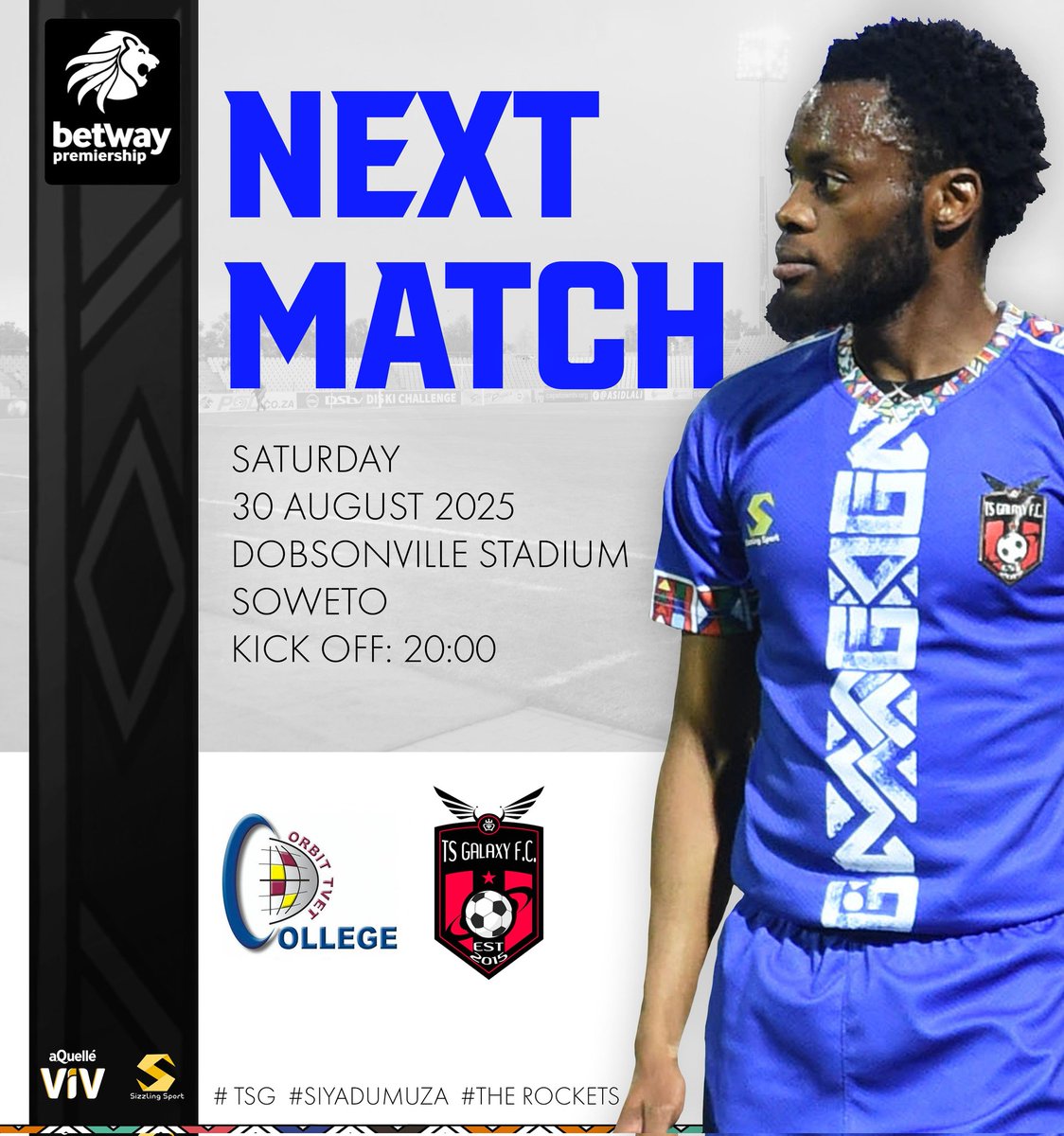 TS Galaxy FC (@tsgalaxyfc) on Twitter photo 🚨⚽️ NEXT MATCH!⚽️🚨
Orbit College FC vs <a href="/TSGALAXYFC/">TS Galaxy FC</a>
📅Date: 30 August 2025
🕒Time: 20:00pm
🏟Location: Dobsonville Stadium
<a href="/aQuelle/">aQuellé</a> <a href="/aQuelleViV/">aQuellé ViV</a>
#Siyadumuza
#TheRockets
#TSG 🚨⚽️ NEXT MATCH!⚽️🚨
Orbit College FC vs <a href="/TSGALAXYFC/">TS Galaxy FC</a>
📅Date: 30 August 2025
🕒Time: 20:00pm
🏟Location: Dobsonville Stadium
<a href="/aQuelle/">aQuellé</a> <a href="/aQuelleViV/">aQuellé ViV</a>
#Siyadumuza
#TheRockets
#TSG