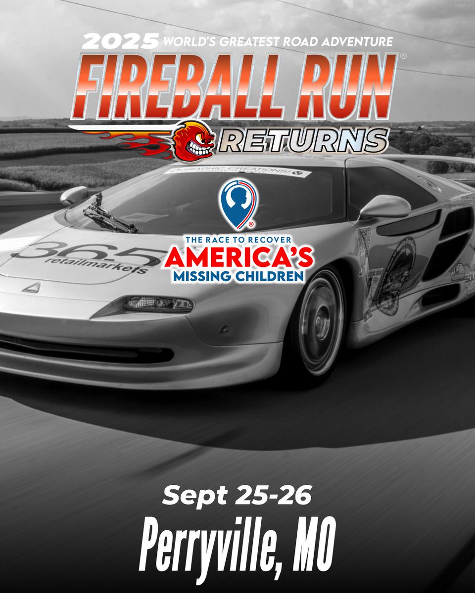 FireballRun's tweet photo. 📍 Perryville, MO • Sept 25–26 🚗🔥
Fireball Run continues the adventure on Day 2. Trivia, history, and a mission bigger than the rally.
#FireballRun #PerryvilleMO #EpicAdventure #RareJourney #AmericaStrong #RoadRally #ExoticCars #AdventureAwaits #Historic #PrestigeDrive #JeffCityMO #RaceForTheCause
@VisitPerryville