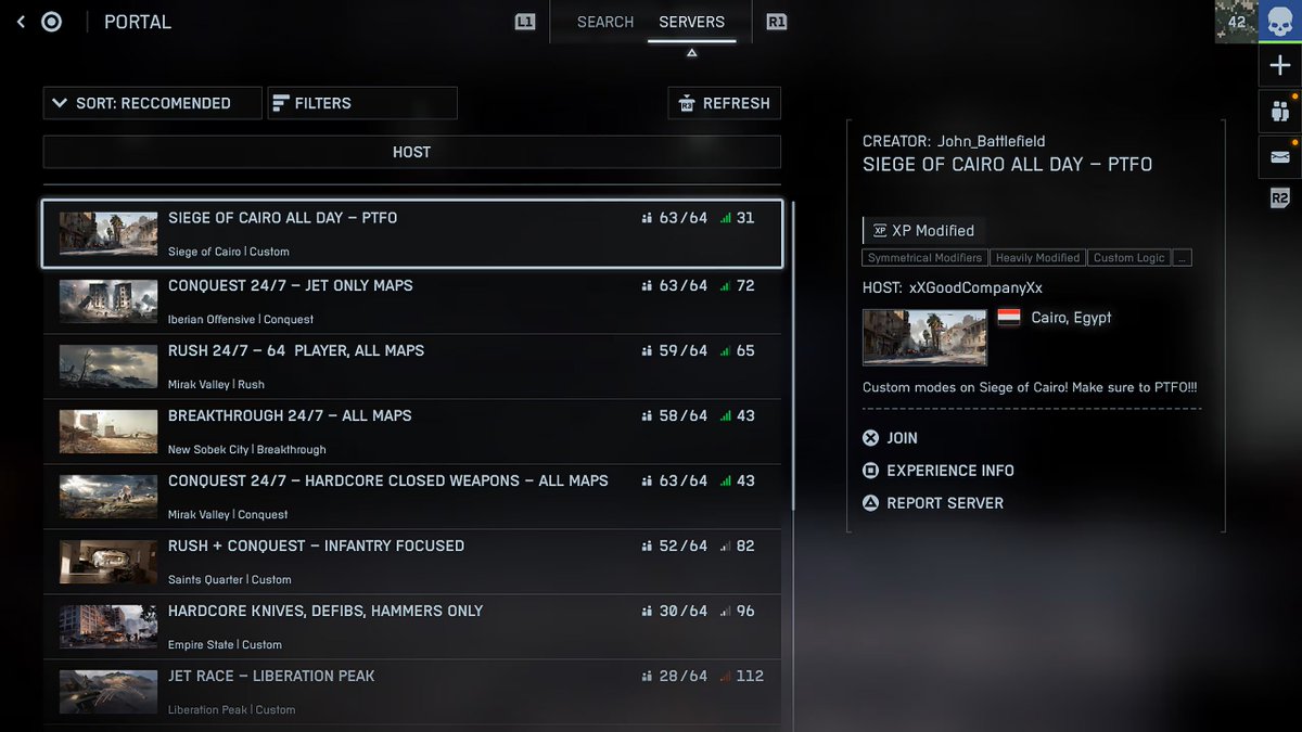 BFBulletin's tweet image. BREAKING: #Battlefield6 Server Browser revealed 📸