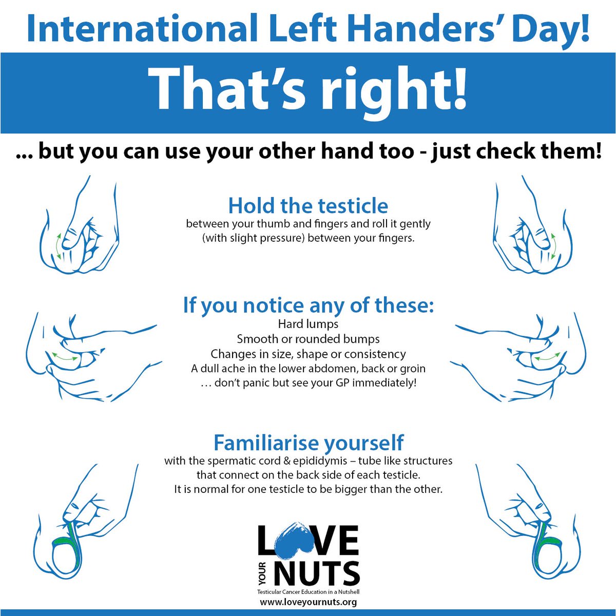The largest testicular tumor ever removed was over 5kg. Testicular cancer is highly treatable, especially if found early. It's recommended to do a monthly check for bumps &amp; lumps (you can always ask a friend for help). Follow <a href="/LoveYourNuts/">Love Your Nuts Foundation</a> for more great advice &amp;fantesticle puns.