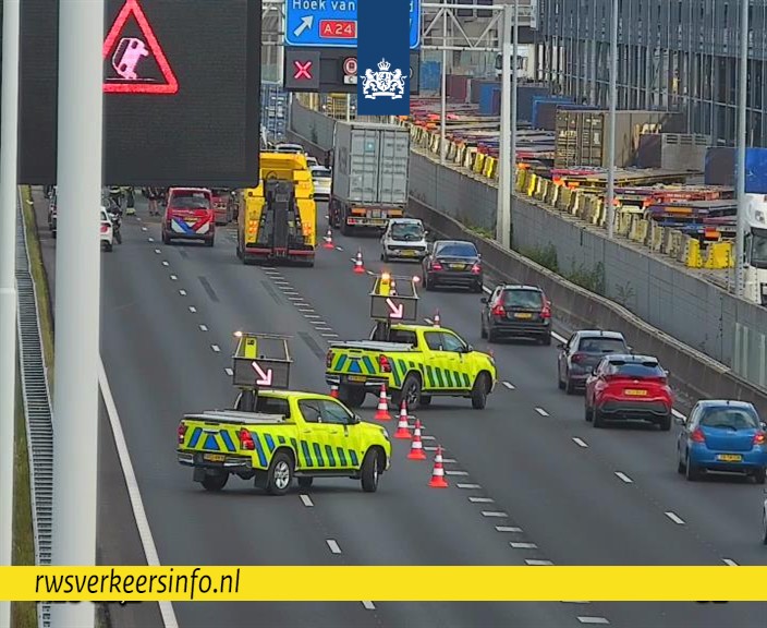 Ongeval op A15 bij knp. Rozenburg