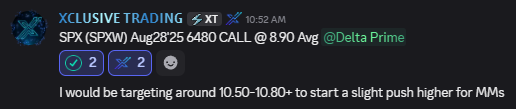 XclusiveTrading's tweet photo. $SPX #SPXclusive strikes again, notice where the premium shot up once it broke 10.50-10.80 π₯±
$8.90 -> $14.00 +57.30% or +$510/contract
>> https://t.co/XSZhXyD9t4 https://t.co/7tc9YZsM4J