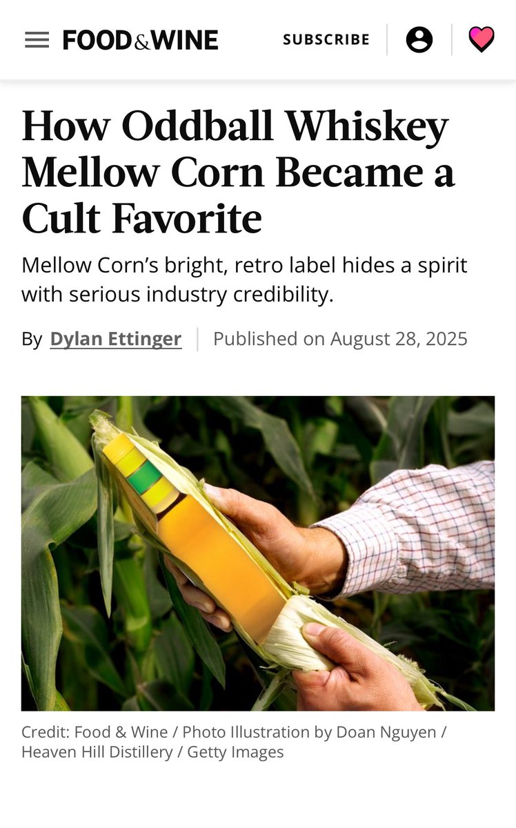dylanrettinger's tweet photo. Behold! Mellow Corn! https://t.co/mpXWlVSEUD #whiskey #bourbon #whisky #kentucky #heavenhill #mellowcorn https://t.co/xDi68ypbGn