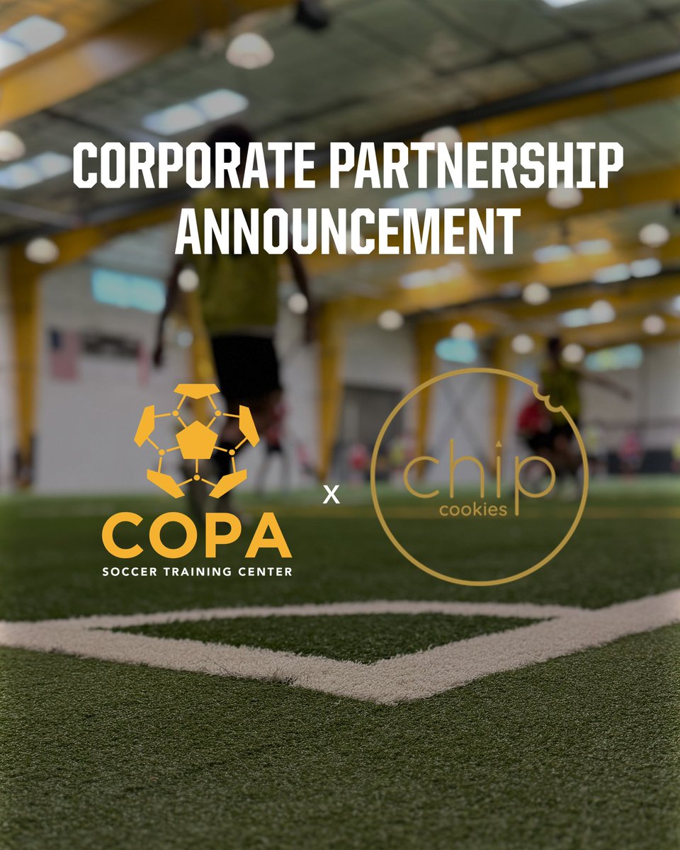 COPA Soccer Training Center (@copastc) on Twitter photo Partnership Announcement 🚨
We’re thrilled to welcome Chip Cookies 🍪 as the newest Proud Partner of COPA Soccer Training Center.
Located just steps from COPA, Chip Cookies brings the magic of fresh-baked, warm cookies (and even ice-cold milk 🥛) straight to our community. Partnership Announcement 🚨
We’re thrilled to welcome Chip Cookies 🍪 as the newest Proud Partner of COPA Soccer Training Center.
Located just steps from COPA, Chip Cookies brings the magic of fresh-baked, warm cookies (and even ice-cold milk 🥛) straight to our community.