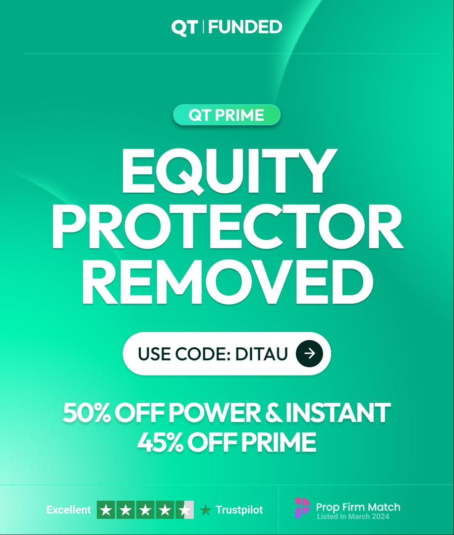 Thato_O_Ditau's tweet photo. 🚨 QT Funded Update!
🔥 Equity Protector REMOVED from QT Prime!
💥 Use Code: DITAU
🔗 https://t.co/f5RJ9kIV3j
⚡ 50% OFF Power & Instant
⚡ 45% OFF Prime
✅ Excellent on Trustpilot
📈 Prop Firm Match Listed – March 2024
#Forex #PropFirm #Trading #QTFunded #TraderPromo https://t.co/PbcfVWF179