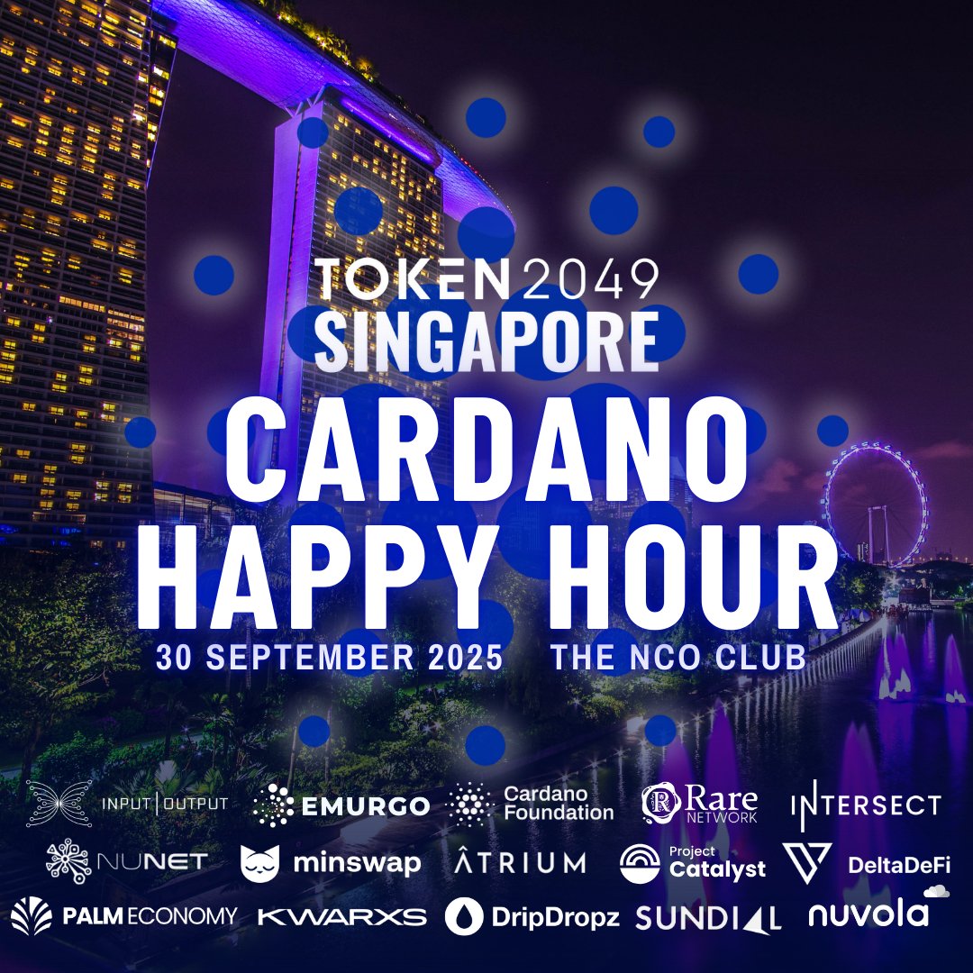 RareEvo's tweet photo. We're headed to Singapore!

We'll be at Token 2049 to AMPLIFY @Cardano with the builders that make it special.

Our side-event takes place on Sept 30th with some stellar projects on board!

But we still have room for more. Hit us up, if you're going!

https://t.co/G7rApi6Y5G https://t.co/Q46z6vx6ka