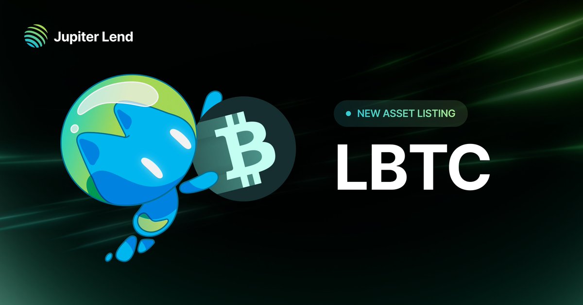 Jupiter Lend announces LBTC listing