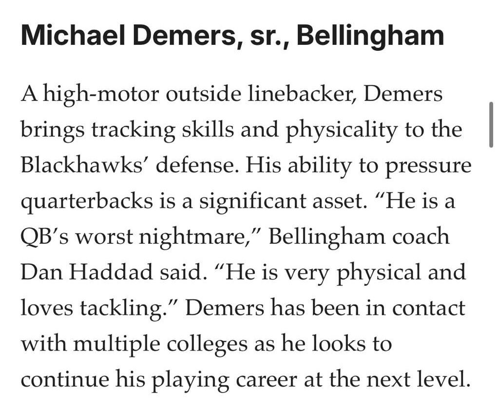 Michael Demers C/O 26’ tweet media