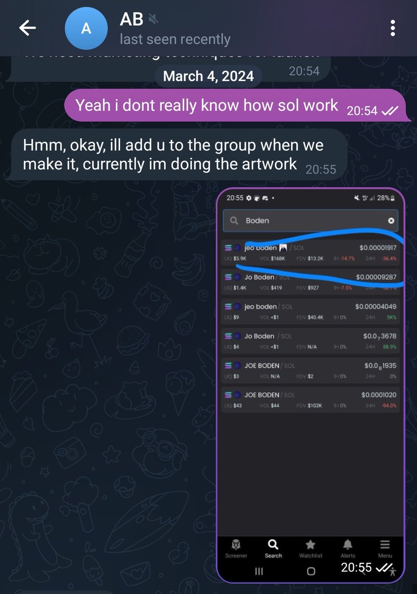 Ahhahaha gotta remind me of when I have screenshotted $Boden at 13k cap