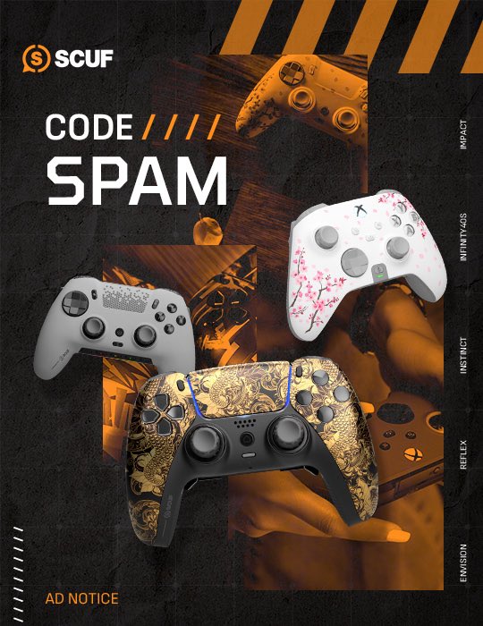 I’m blessed to announce that I’m a <a href="/ScufGaming/">SCUF</a> Partner!! Make sure to shop at scuf and USE CODE “spam” to get a discount off any order at checkout! LETS GO SPAMILY!🫵🏾🧡