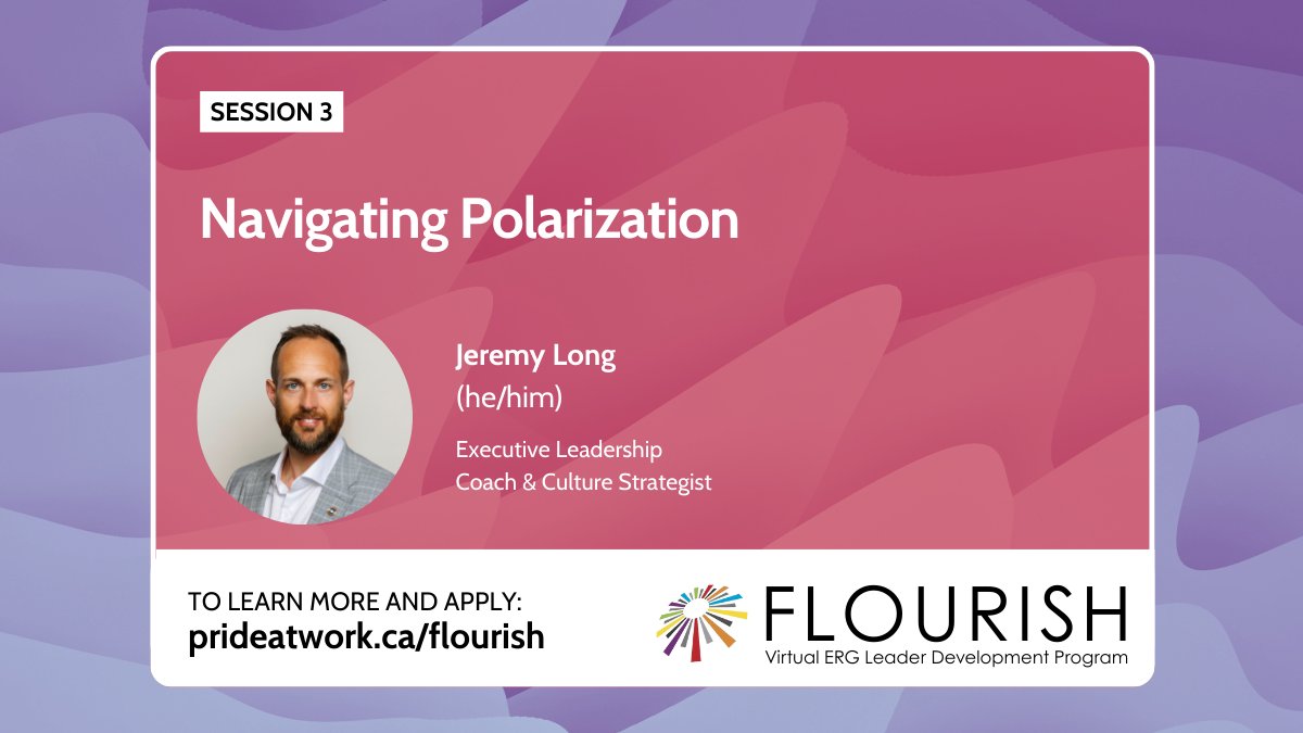 The third session of the 2025 cohort of FLOURISH, “Navigating Polarization" will be led by Jeremy Long, Executive Leadership Coach &amp; Culture Strategist. With his leadership, you will learn how to build skills for handling resistance and tough conversations
ow.ly/vM4l50WMmGS
