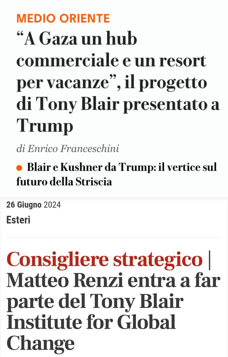 fawollo13's tweet image. I pezzi si stanno incastrando tutti. Che persone immonde. #Blair #Trump #Renzi #Gaza