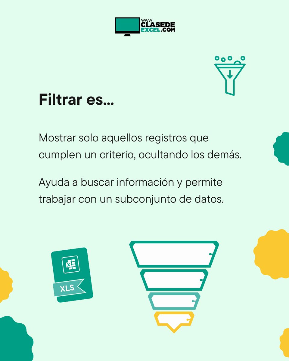 clasedeexcel's tweet image. ✨ Ordenar y filtrar no son lo mismo.
➡ Ordenar = organizar tu información.
➡ Filtrar = enfocarte solo en lo que necesitas ver.
¿Ya sabes en qué caso usar cada uno? 👀
#ExcelTips #AprenderExcel #ClaseDeExcel #Excel #AprendeExcel #TipExcel