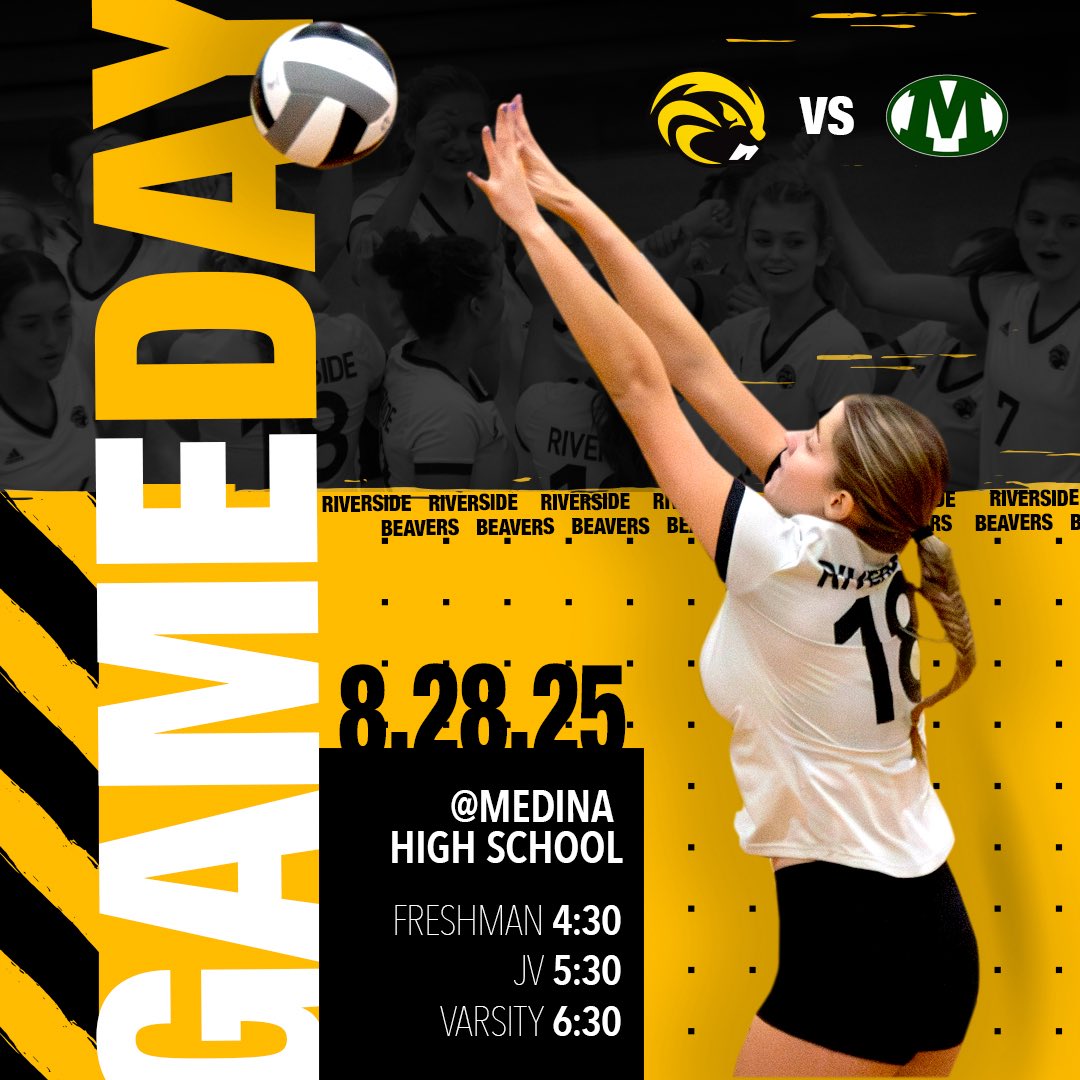 You know what day it is…

Riverside vs Medina 

📍Medina High School
⏰ Freshmen 4:30 l JV 5:30 l Varsity 6:30

Let’s go Beavers!