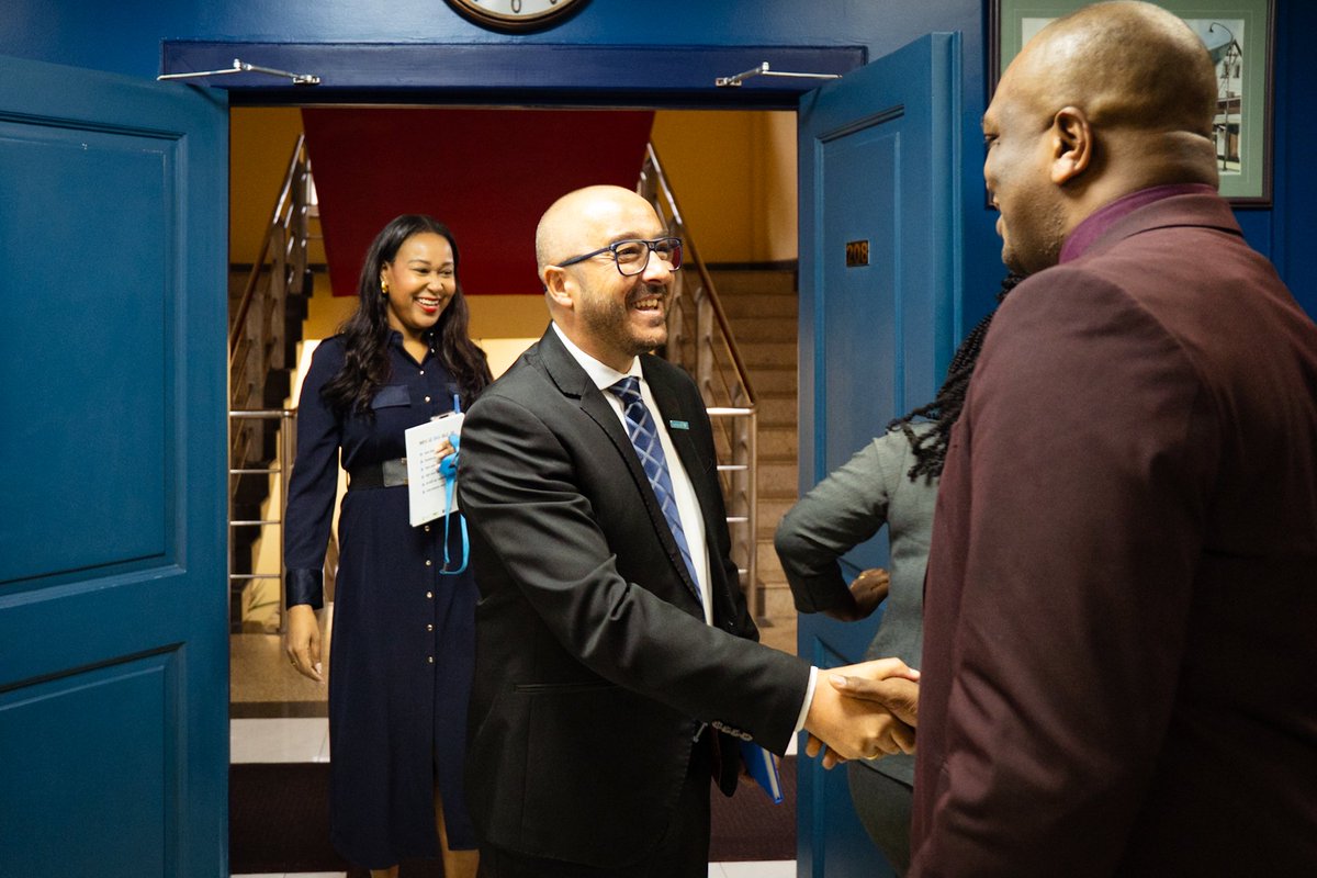 On Thursday August 28, 2025, Minister Bouva reveived the UNICEF Programme Manager for Guyana &amp; Suriname, Mr. Javier Cordoba Ortega, for an introduction meeting. Among topics discussed were early childhood education and development, mental health and child safety and protection.