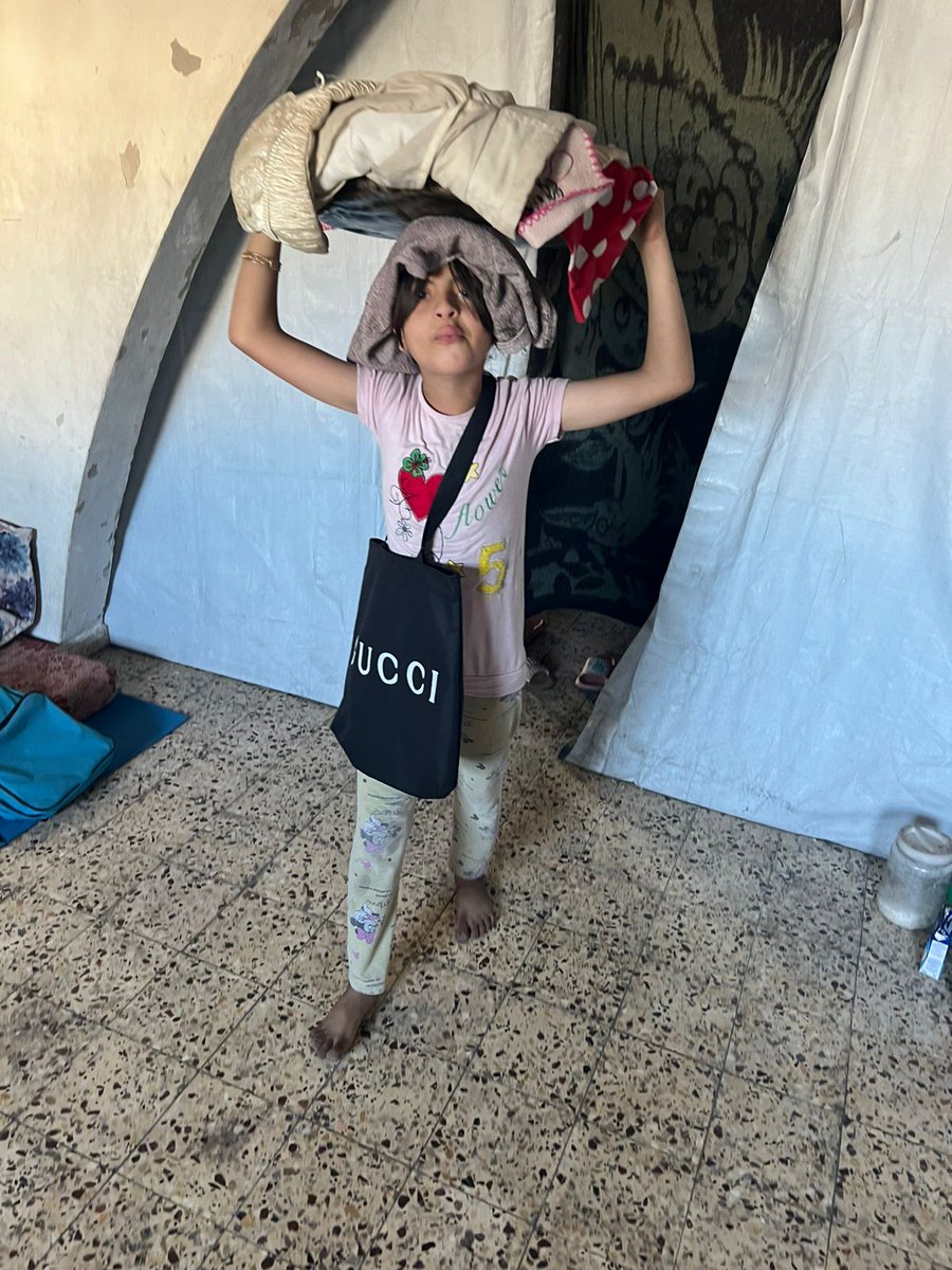 Have mercy on childhood. The children of Gaza are homeless, without food, without education, without drink. Help my daughter to live a decent life.