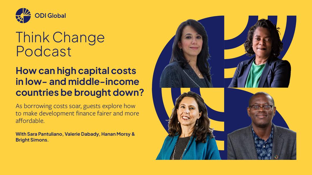 ECA_OFFICIAL's tweet image. How can #Africa overcome high capital costs? @ODIdev&apos;s latest #ThinkChange podcast has answers. Insights from @ECA_OFFICIAL&apos;s @HananMorsy14, @BBSimons &amp;amp; @DabadyValerie. Tune in @ odi.org/en/insights/th…